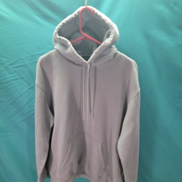 H&M Relaxed Fit Gray Hoodie Sweatshirt Size L - Picture 1 of 10